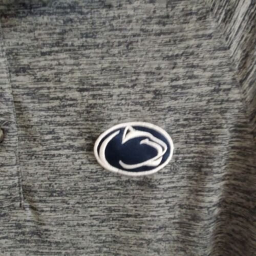 Penn State Nittany Lions Mens Polo Size Large Colosseum Own The Stands Gray SS